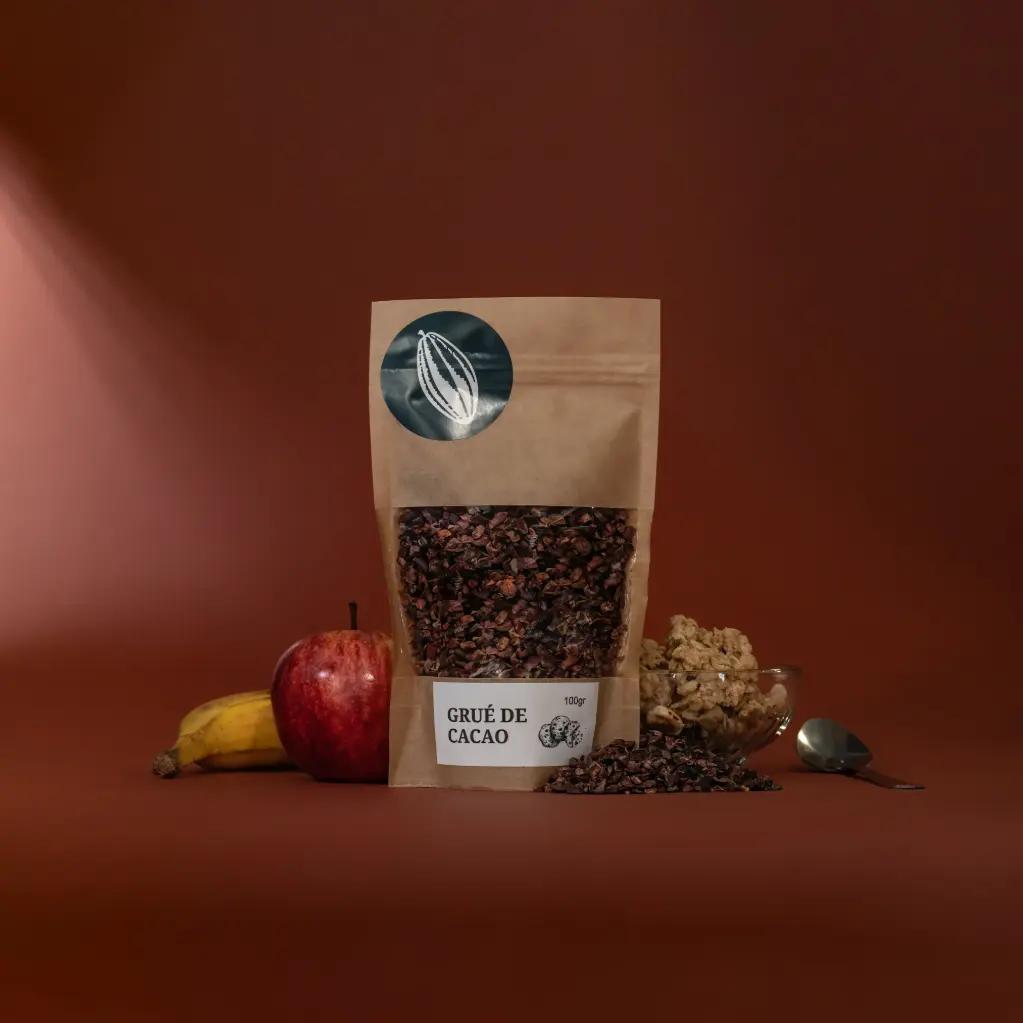 Grué de cacao torréfié - Sachet 100g 