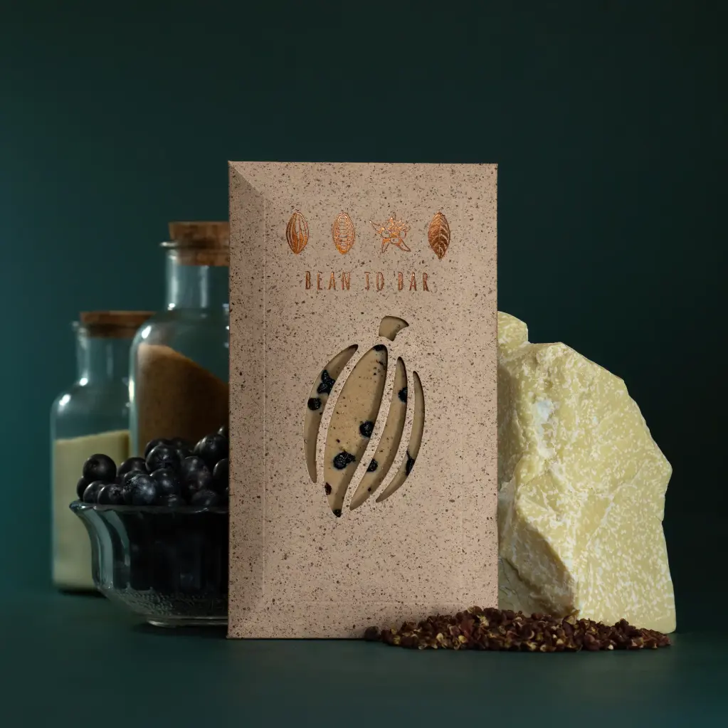 Blanc Myrtilles & Poivre Népalais - Tablette 70g 