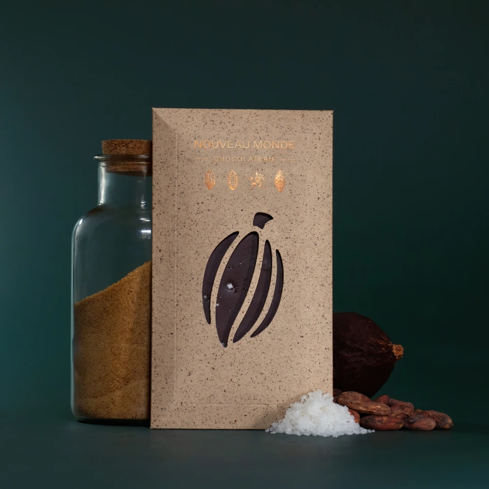 Tablette noir 77% - Fleur de sel de Camargue