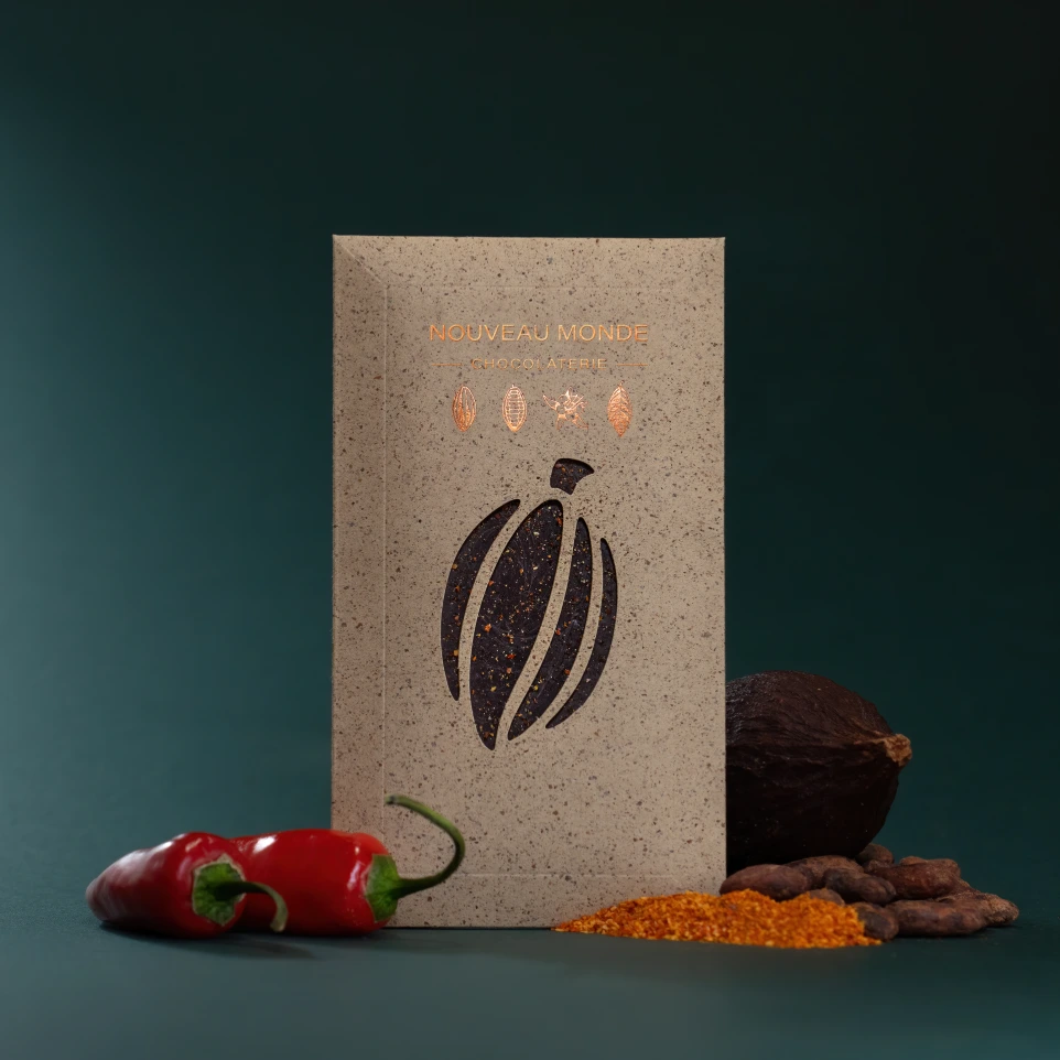 Tablette noir 77% - Piment D'Espelette