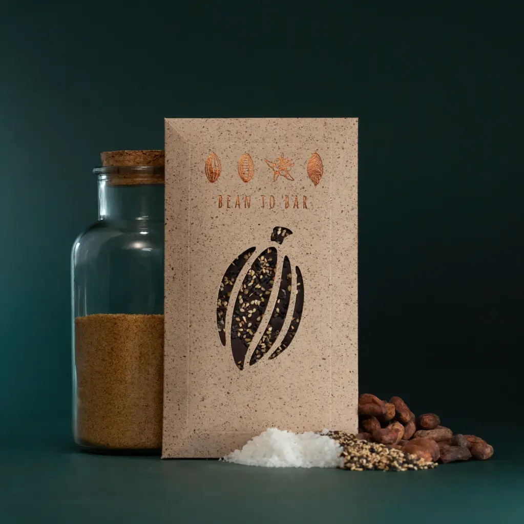 Sésame & Fleur De Sel - Tablette Noir 77% - 70g 