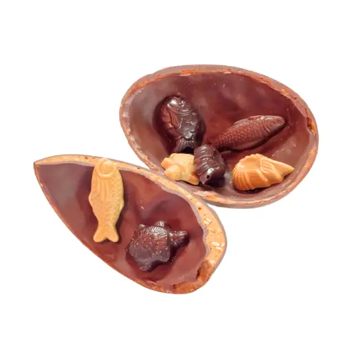 [3CLAIT] Oeuf de Pâques gourmand - LAIT AMANDE Boîte KRAFT 